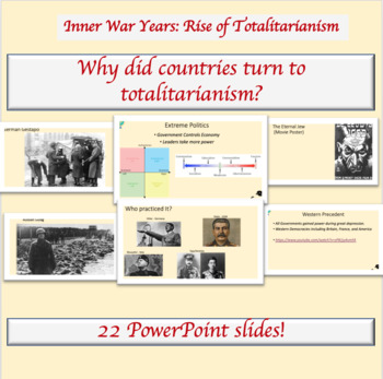 Rise of Totalitarianism Inner war years Slides DBQ Worksheet