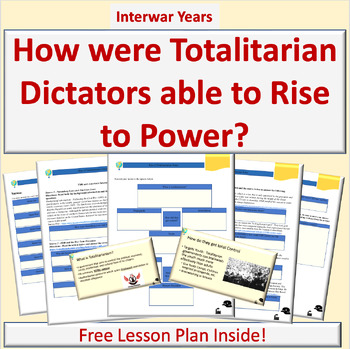 Preview of Rise of Totalitarianism Lesson Plan | Inter-war years | DBQ | Notes | PDF