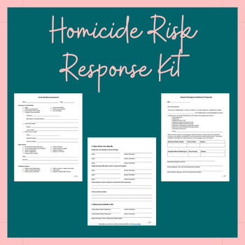 Preview of Risk Assessment, Crisis Plan, and More for Homicidal Ideation and Violence