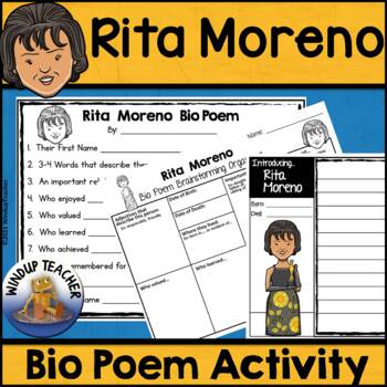 Preview of Rita Moreno Biography Poem Activity and Writing Paper