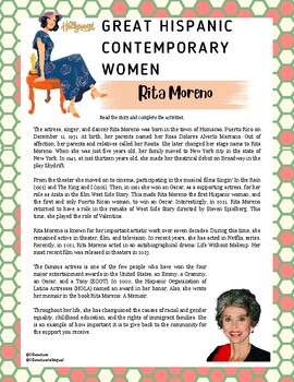 Preview of Rita Moreno (ENG) - Great Contemporary Hispanic Women Series