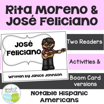 Preview of Moreno & José Feliciano Hispanic Heritage Readers Print & Boom Cards | English