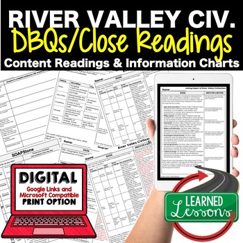 Preview of River Valley Civilizations DBQ Reading Activity Google DBQ Reading Bundle