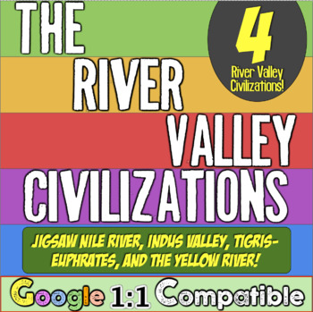 Preview of River Valley Ancient Civilizations | Analyze Mesopotamia, Egypt, India, & China