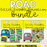 Road Letters and Numbers PRINTABLE & DIGITAL BUNDLE - QLD Fonts