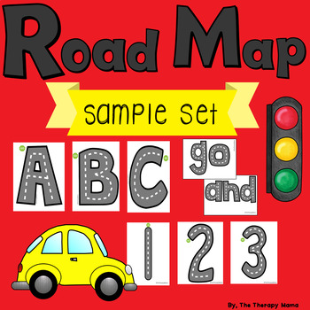 Preview of Road Map Letters Numbers and Sight Words