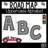 Road Map Uppercase Alphabet Letters 