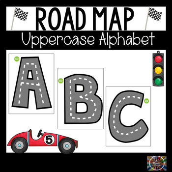 Preview of Road Map Uppercase Alphabet Letters