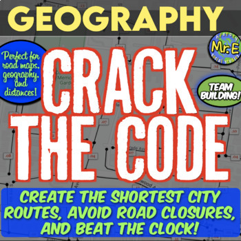 Preview of Road Maps and Directions Escape Room Activity | Create Shortest Distances