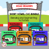 Road Readers Blending and Segmenting  CVC Words Bundle Plu