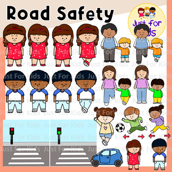 Preview of Road Safety Clipart by Just For Kids．39pcs