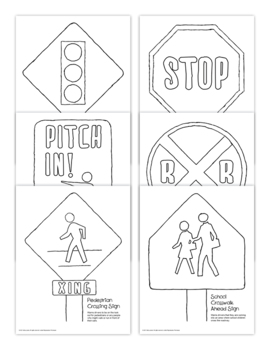 coloring pages on pedestrian safety