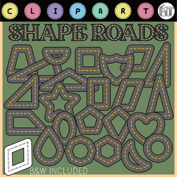Preview of Road Shapes Clipart  | 2D Shape Clipart | CU Clipart