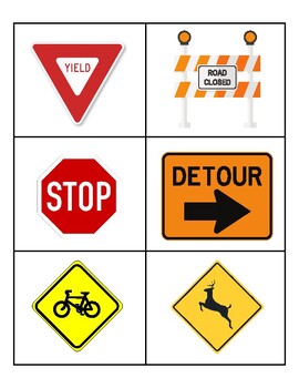 Preview of Road Sign Flash Cards