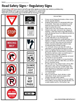 Road Sign Matching Activity - Special Education High School | TpT