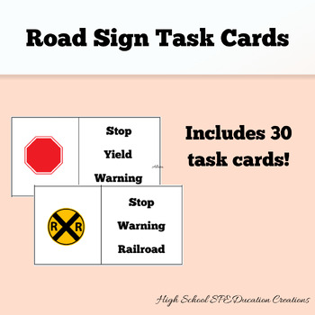 Road Sign Task Cards By High School Speducation Creations 