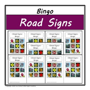 Road Signs Bingo by Little Paper Creations | Teachers Pay Teachers