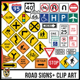 Road Signs Clip Art - customizable