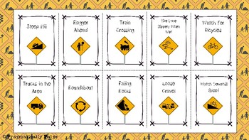 Road Signs Flashcards By Pragmatically Paige Teachers Pay Teachers