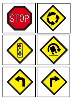 Road Signs Flashcards And Matching By Adaptive Tasks Tpt