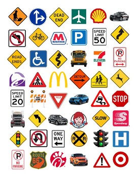 Road Signs Game Board by Claire SLP | TPT