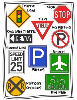 Road Signs Vocabulary: Multiple Choice by Teaching's Fun | TpT