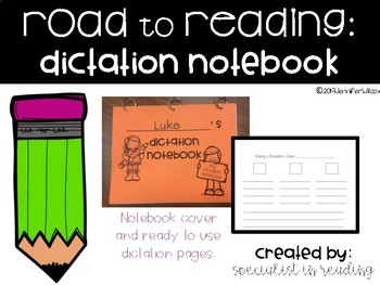 Preview of Road To Reading: Dictation Notebook