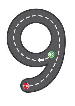 road track numbers and shapes tracing by koodlesch tpt