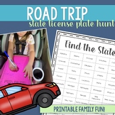 Road Trip 50 State License Plate Scavenger Hunt for Family