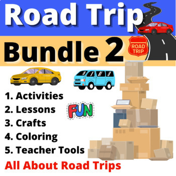 Preview of Road Trip Activities Resources Bundle 2 Travel Car Summer Activity