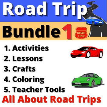 Preview of Road Trip Activity Bundle 1 Resource Summer Activity Travel Car