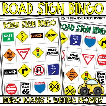 Road Trip Games Road Sign Bingo by The Thinking Teacher's Toolbox