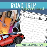 Road Trip Letter Scavenger Hunt for Family Vacation & Fiel