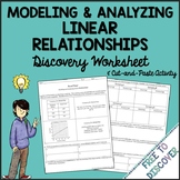 Linear Relationships Worksheet & Cut and Paste Activity