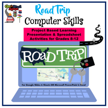 Preview of Road Trip Project Based Learning Computer Skills for Google-Microsoft Apps