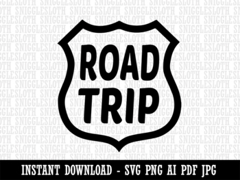 road trip clip art black and white