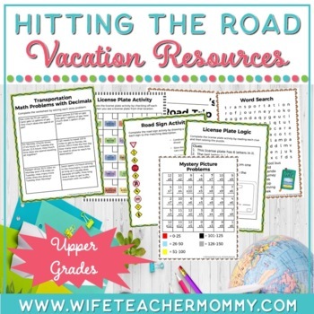 Preview of Road Trip Vacation Resources for Upper Grades | Vacation Journal