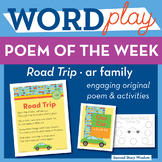 Road Trip - ar Word Family Poem of the Week - R-Controlled