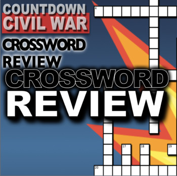 Preview of Road to Civil War Crossword Puzzle Review | 24 Terms + Key