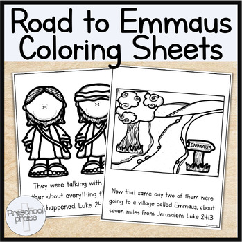 Road to Emmaus Coloring Pages - Preschool Ministry Curriculum | TPT