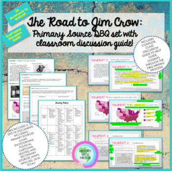 Preview of Road to Jim Crow: Primary Source DBQ Set w/ Guided Discussion (GSE SS8H7)