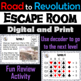 Road to American Revolution Activity Escape Room: (Revolut