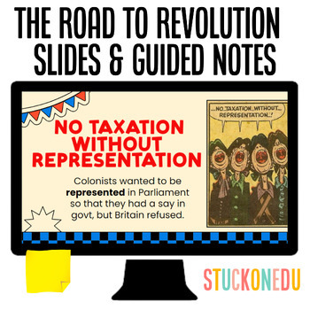 Preview of Road to the American Revolution Slides Notes
