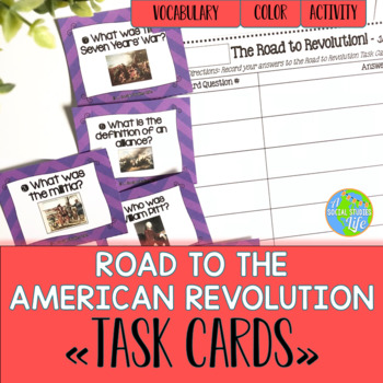 Preview of Road to the American Revolution Task Cards