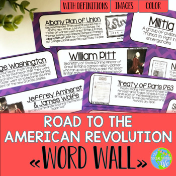 Preview of Road to the American Revolution Word Wall