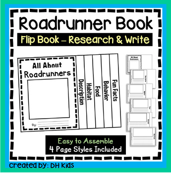 Preview of Roadrunner Report, Science Flip Book Research Project, Bird Writing