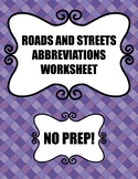 Roads & Streets Abbreviations Worksheet