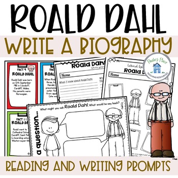 Preview of Roald Dahl Author Study Write a Biography