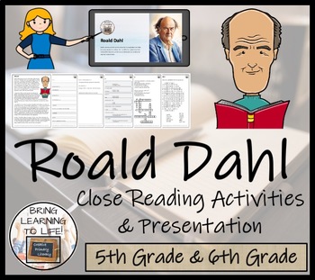 Preview of Roald Dahl Close Reading Comprehension Activity | 5th Grade & 6th Grade