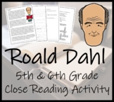 Roald Dahl Close Reading Comprehension Activity | 5th Grad